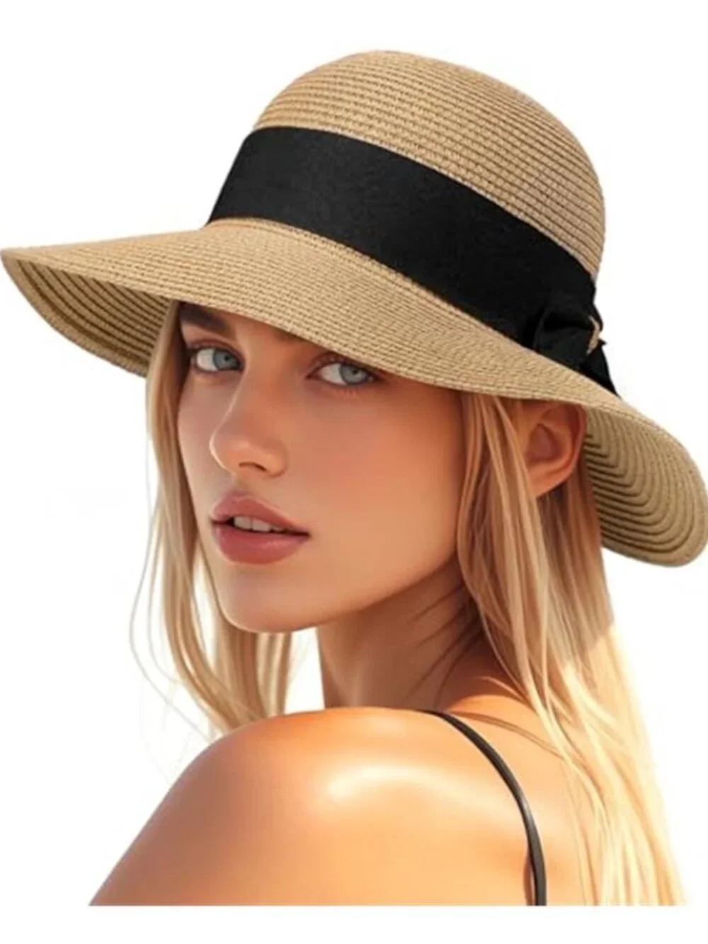 Beach Hats for Women Sun Straw Hat for Women UPF 50+ UV Sun Protection